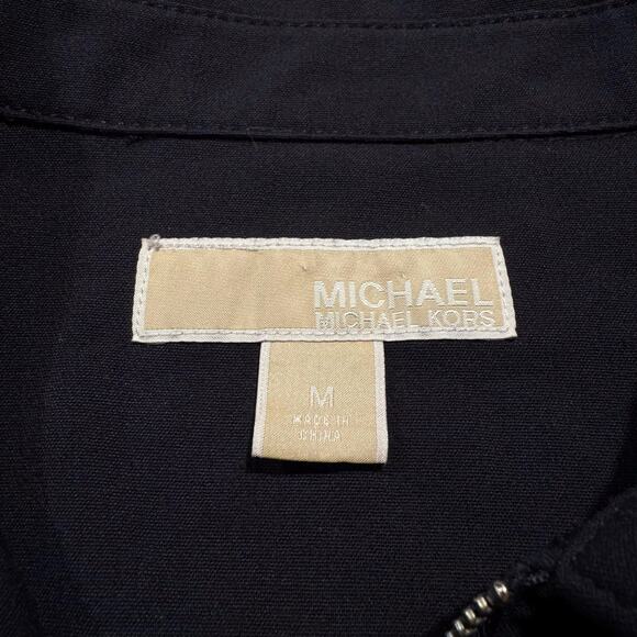 MICHAEL Michael Kors Dress Utility Minimalist Preppy Mod Zip Navy Blue Medium - Picture 2 of 5